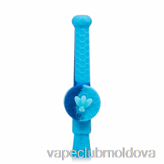 Vape Mod Stratus Reclaimer Honey Dipper Silicon Dab Paie Marmură Albastru (albastru Bebeluș / Albastru)